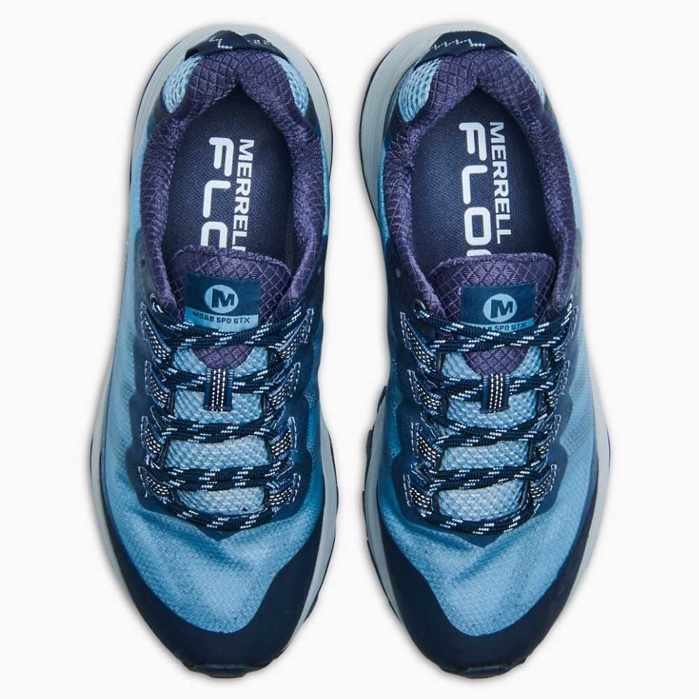 Zapatos Trekking Merrell Moab Speed GORE-TEX® Mujer Azules Grises | México-6624987