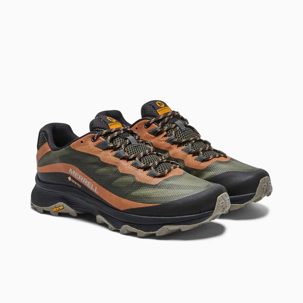 Zapatos Trekking Merrell Moab Speed GORE-TEX® Hombre Verdes Oscuro | México-9486072