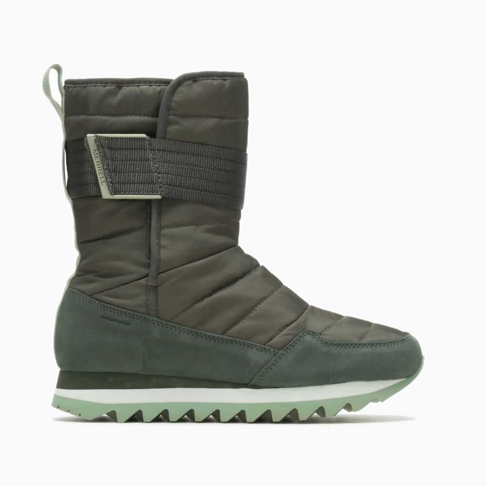 Botas De Invierno Merrell Alpine Altos Correa Mujer Verdes Oscuro | México-8639726