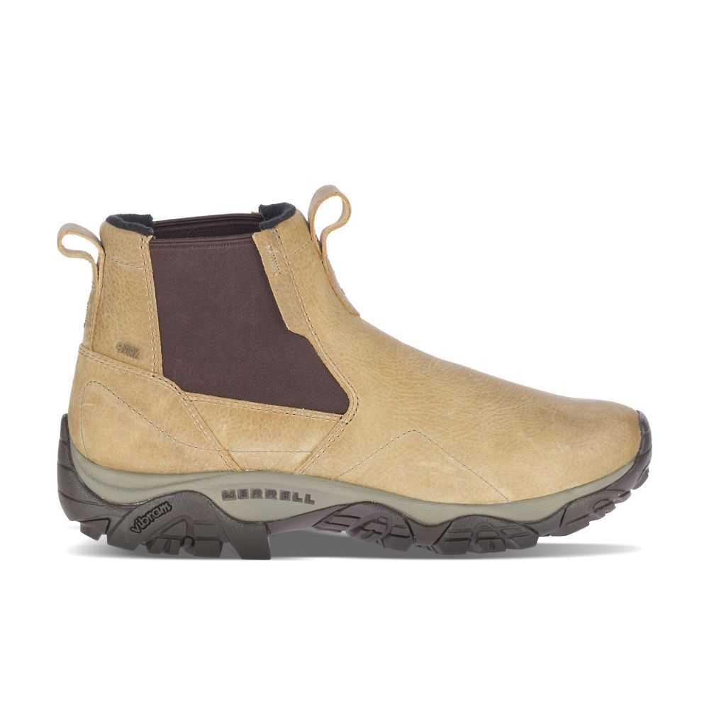 Botas De Invierno Merrell Moab Adventure Chelsea Hombre Marrom Amarillos | México-9228634