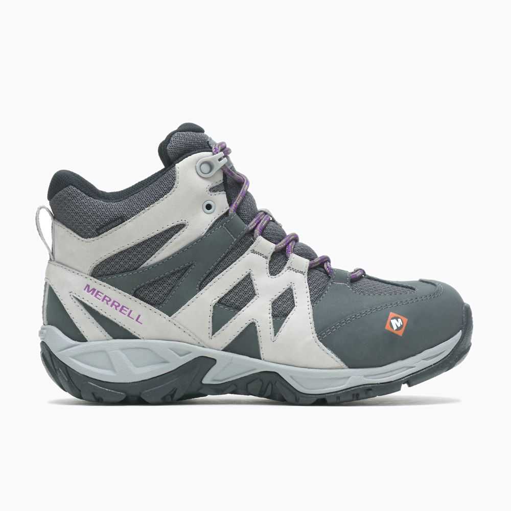 Botas De Seguridad Merrell Siren Mid Mujer Grises Oscuro | México-7392682