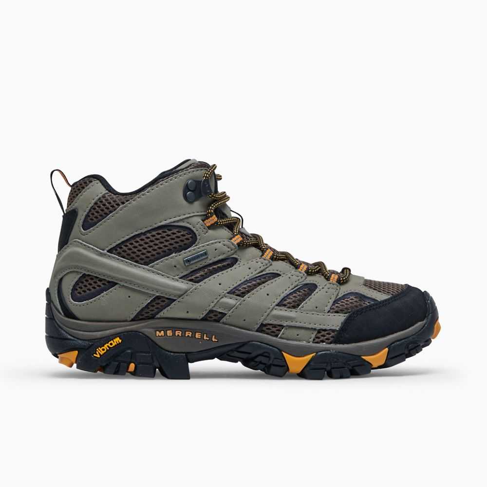 Botas De Senderismo Merrell Moab 2 Mid GORE-TEX® Hombre Grises Oscuro Marrom Claro | México-4692620