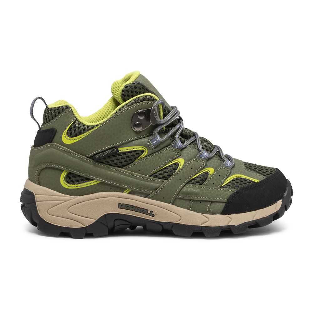 Botas De Senderismo Merrell Moab 2 Mid Niño Verdes Verdes Claro | México-6226039