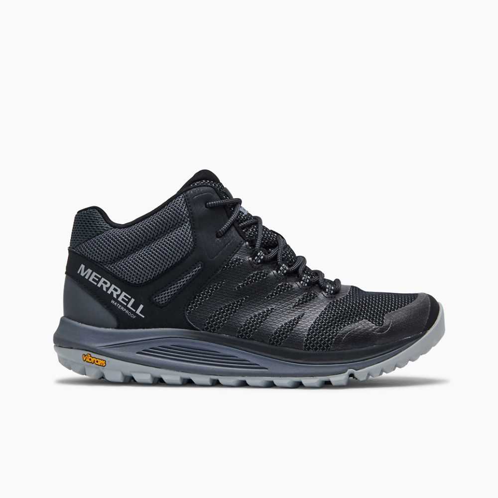 Botas De Senderismo Merrell Nova 2 Mid Anchos Hombre Negros | México-8766203