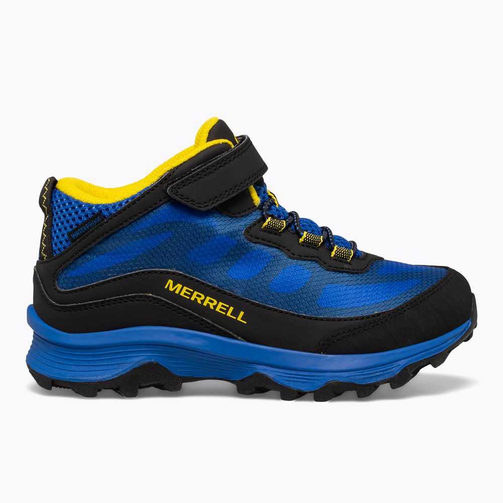 Botas Impermeables Merrell Moab Speed Mid Niño Negros Azul Rey Amarillos | México-7923846