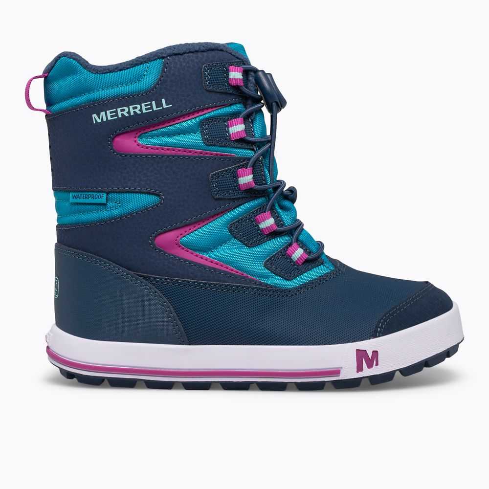 Botas Nieve Merrell Snow Bank 3.0 Niña Azul Marino Turquesa | México-3927820