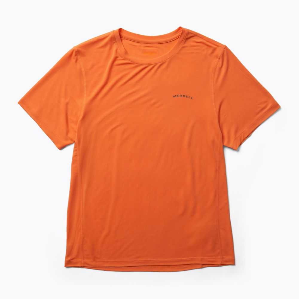 Camisas Merrell Tencel Hombre Naranjas | México-8209362