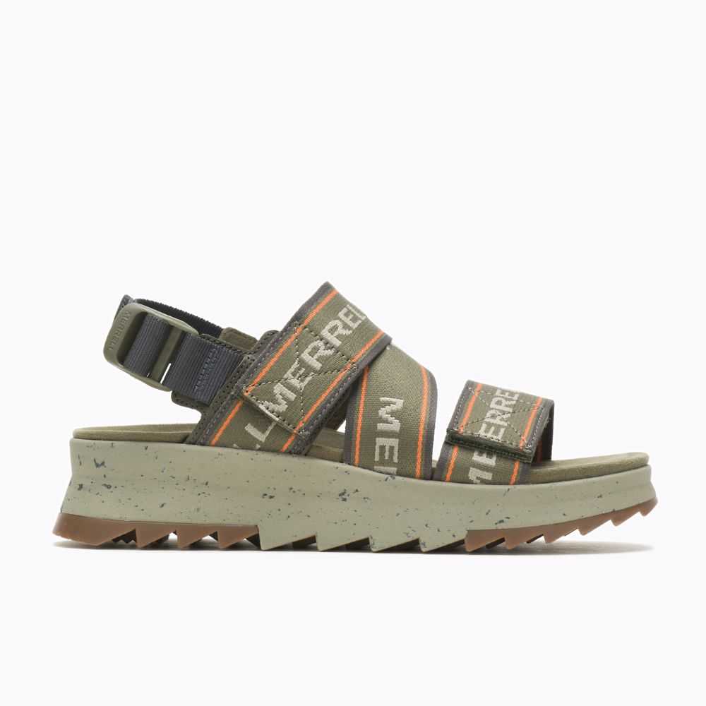 Sandalias Merrell Alpine Cush Backstrap Mujer Verde Oliva | México-8427632