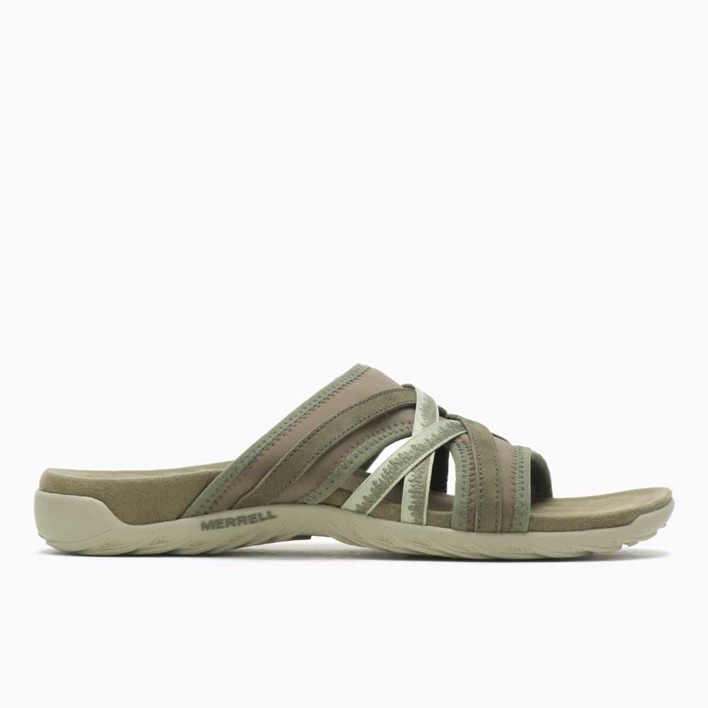 Sandalias Merrell Terran 3 Cush Chanclas Mujer Verde Oliva | México-2367824