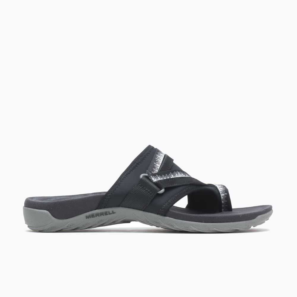 Sandalias Merrell Terran 3 Cush Post Anchos Mujer Negros | México-4679628