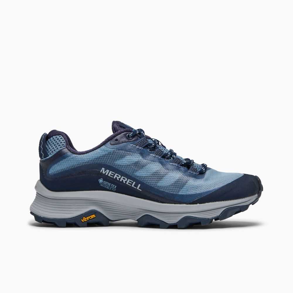 Tenis Merrell Moab Speed GORE-TEX® Mujer Azules Grises | México-2307964