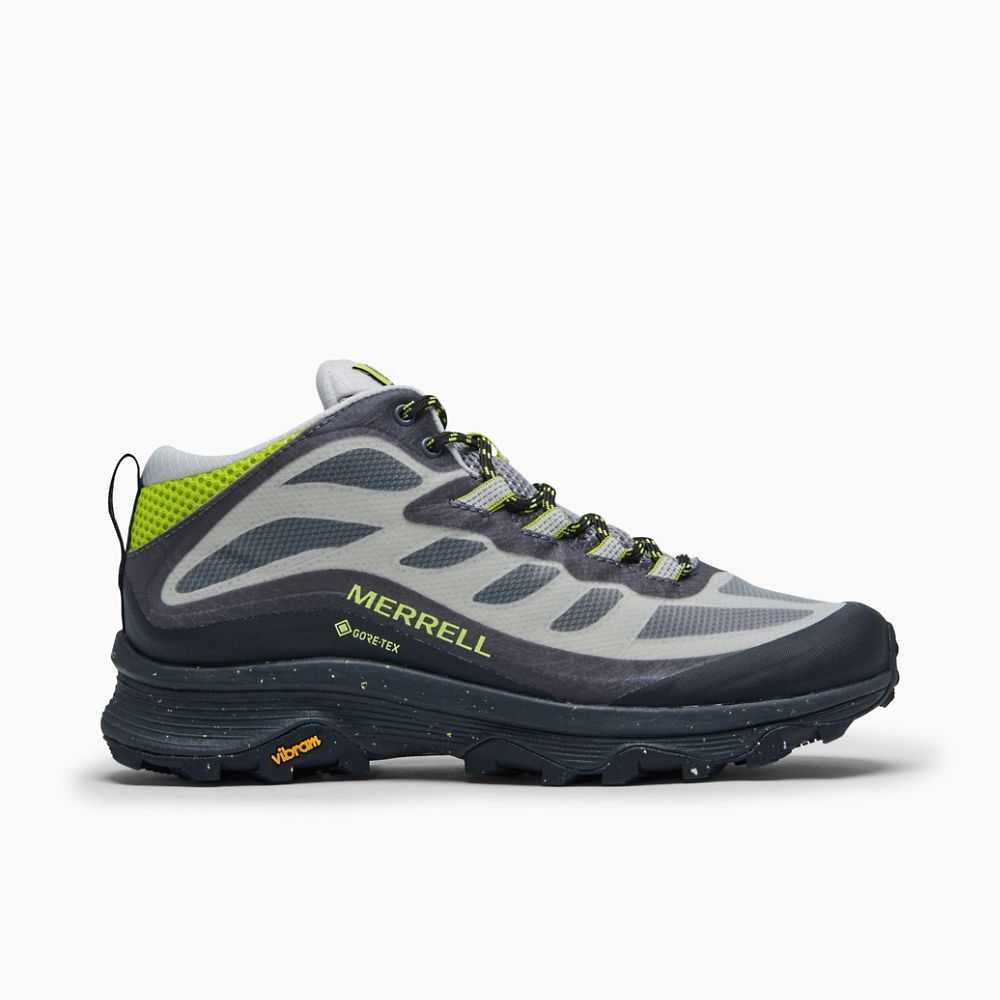 Tenis Merrell Moab Speed Mid GORE-TEX® Hombre Grises Oscuro | México-0923724