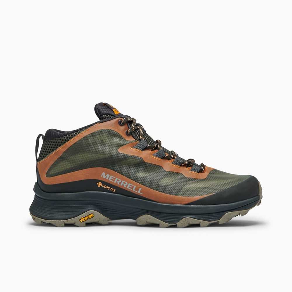 Tenis Merrell Moab Speed Mid GORE-TEX® Hombre Verdes Oscuro | México-8206967