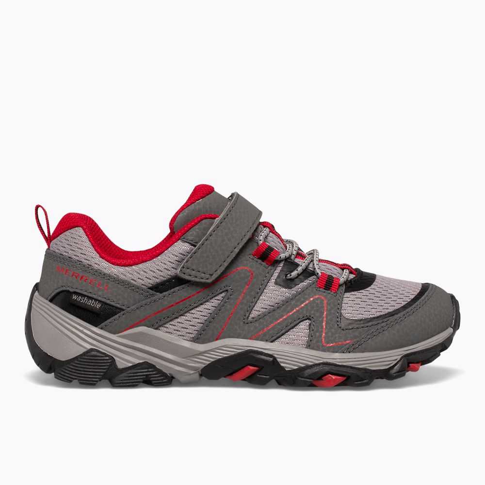 Tenis Merrell Trail Quest Niño Grises Rojos Negros | México-6980276