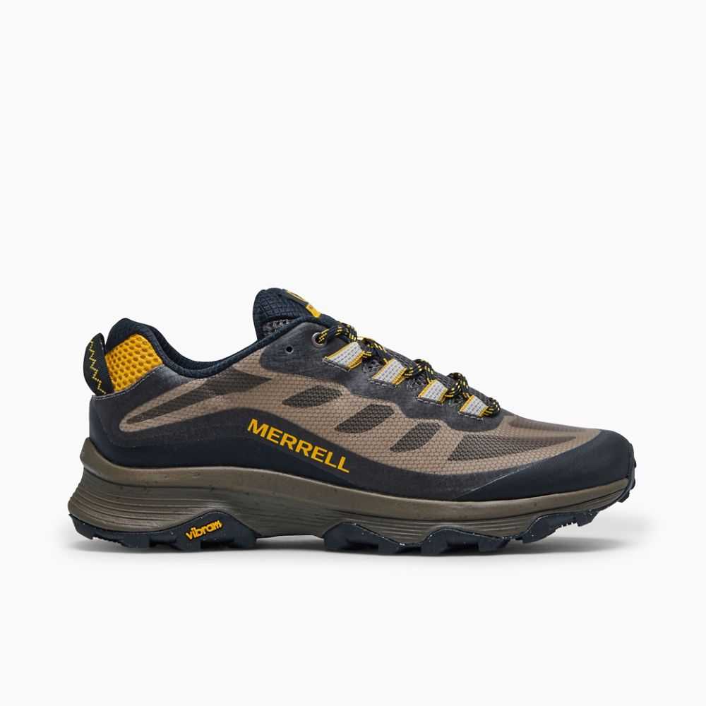 Tenis Senderismo Merrell Moab Speed Hombre Grises Oscuro Marrom Claro | México-9684022