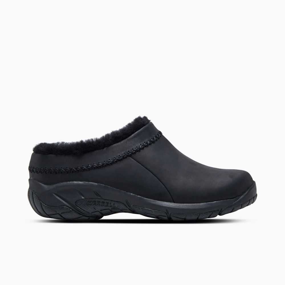 Tenis Sin Agujetas Merrell Descuento - Encore Ice 4 Cuero Mujer Negros