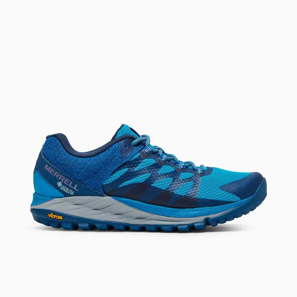 Tenis Trail Running Merrell Antora 2 GORE-TEX® Anchos Mujer Azul Rey | México-9430682