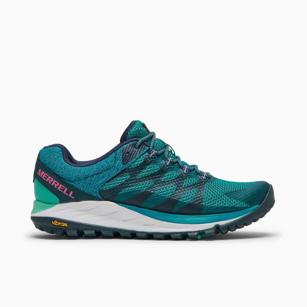 Tenis Trail Running Merrell Antora 2 Mujer Azul Rey | México-2876290